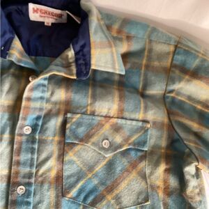 McGregor Blue and Green Plaid Shirt Cabincore Size M